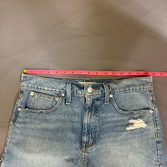 Madewell shorts women 27 100% cotton high waist light wash relaxed denim blue - Picture 9 of 11